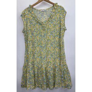 Gerard Darel Floral Knee Length Tiered Dress Size 42 FR 10 US